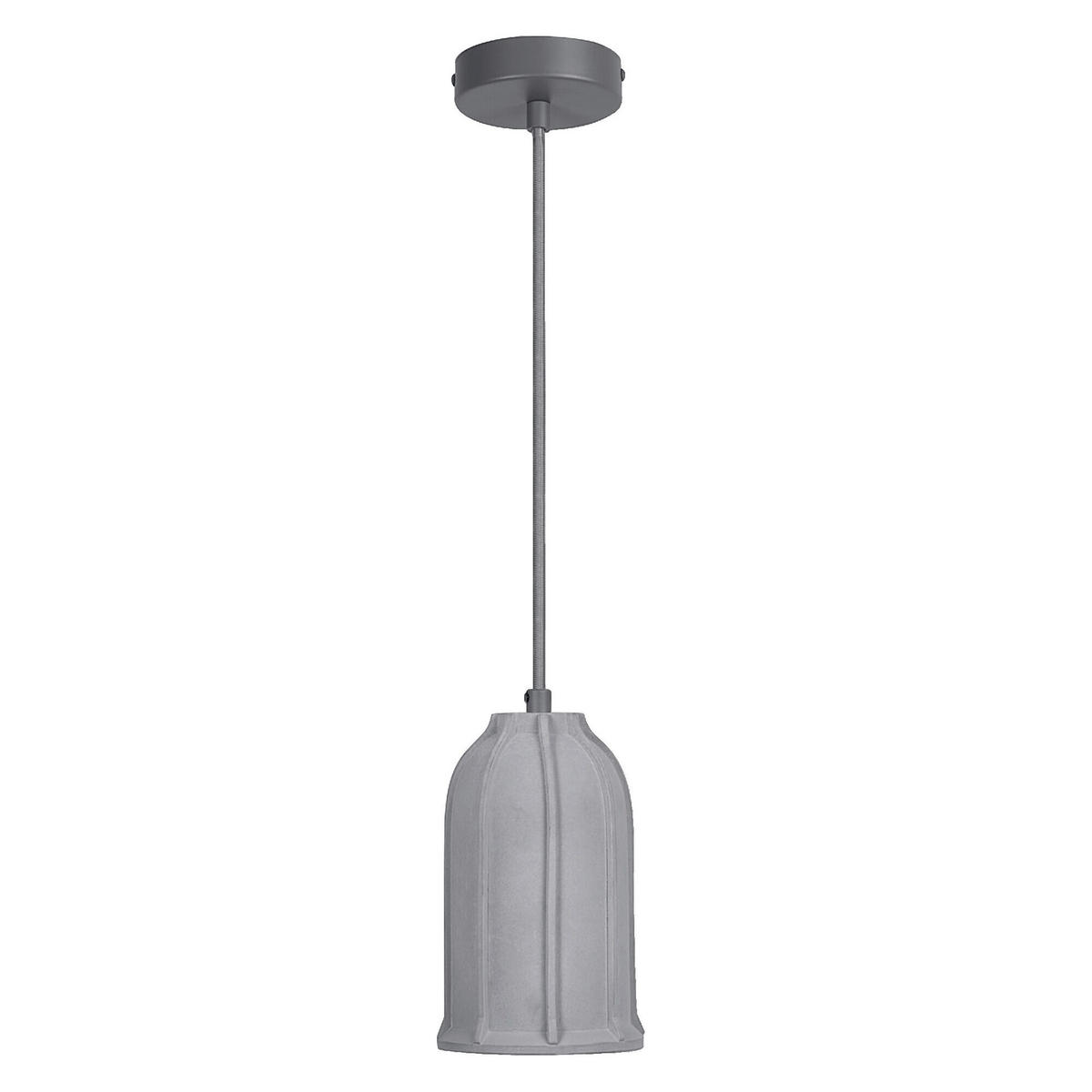 HÄNGELEUCHTE 11.5/123.5 cm  - Dunkelgrau, Basics, Stein/Metall (11.5/123.5cm) - Osram