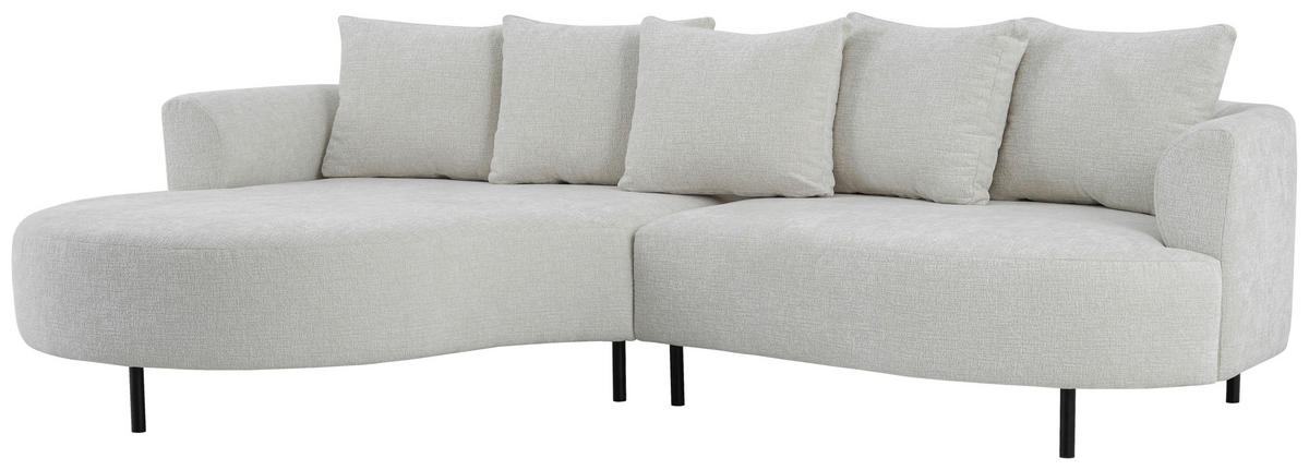 SOFFA i sammet beige  - beige/brun, Klassisk, metall/trä (264/81/167cm) - Niels Andersson