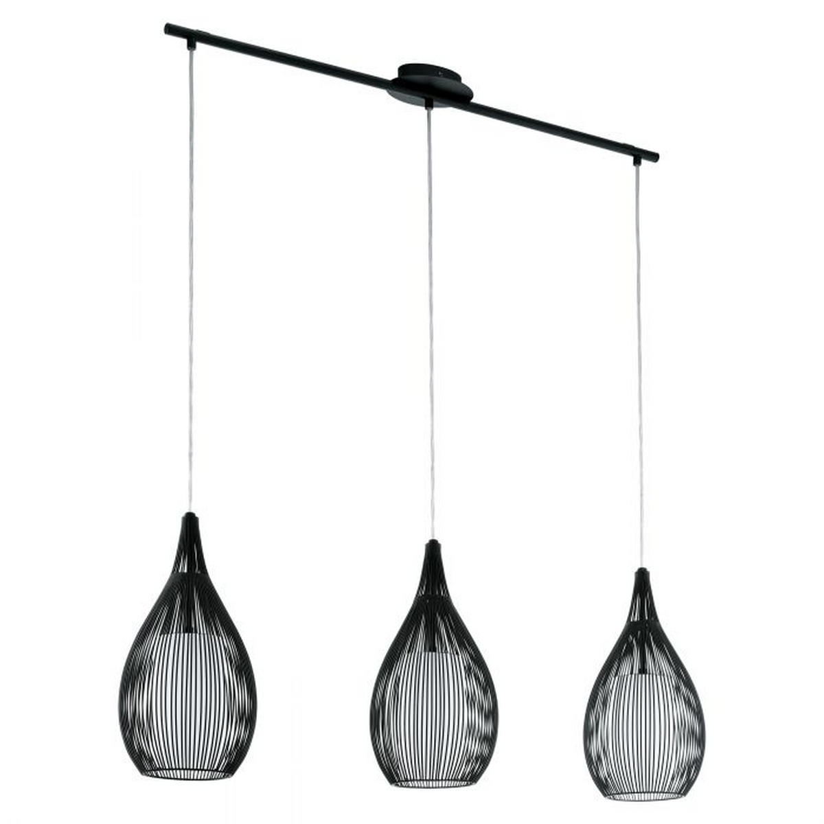 ZÁVĚSNÉ SVÍTIDLO, 99/19/110 cm  - černá, Design, kov/sklo (99/19/110cm) - Eglo