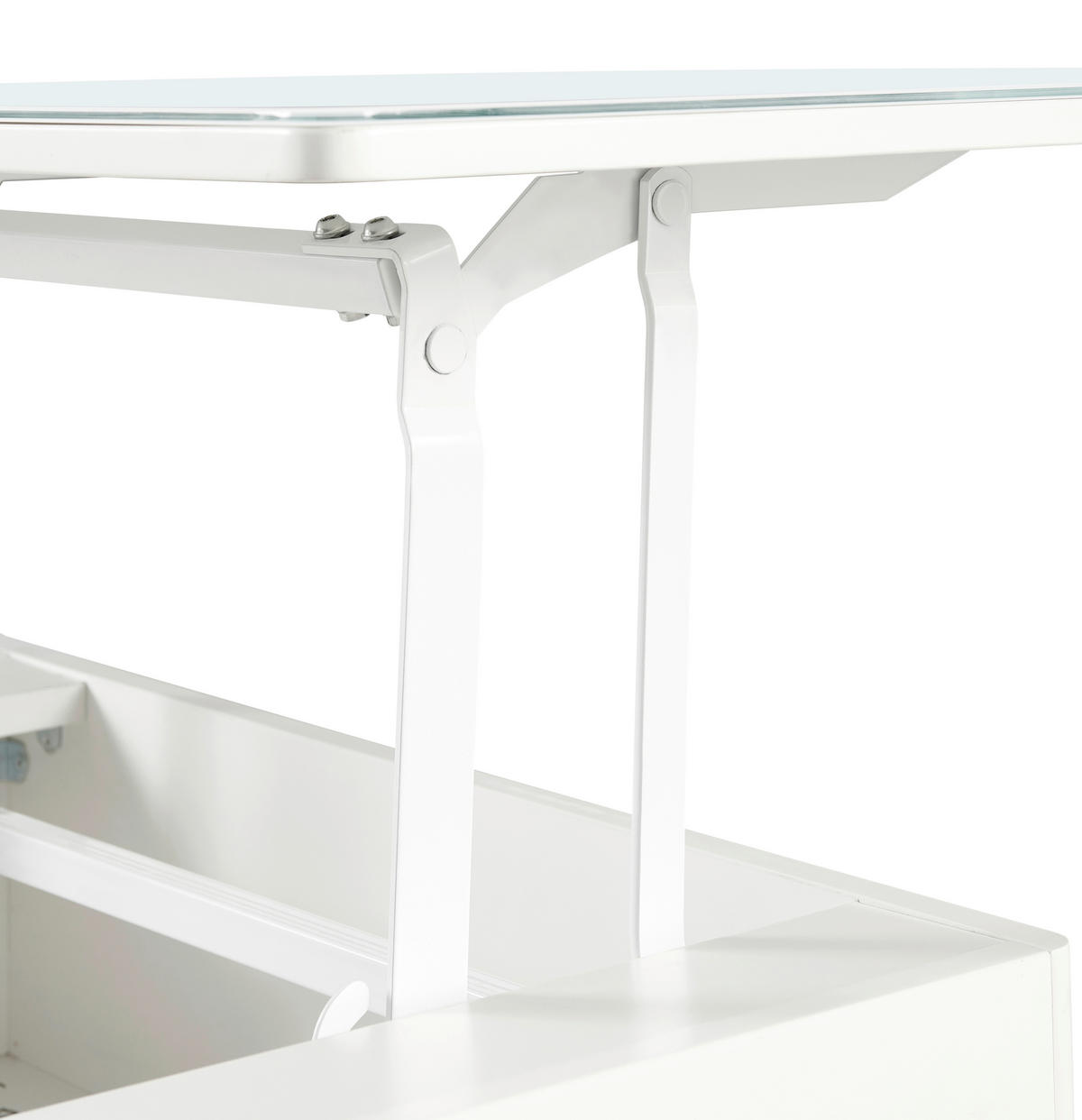 KLUBSKA MIZA, 70/40,5-65,5/60 cm črna, bela  - črna/bela, Design, kovina (70/40,5-65,5/60cm) - Livetastic