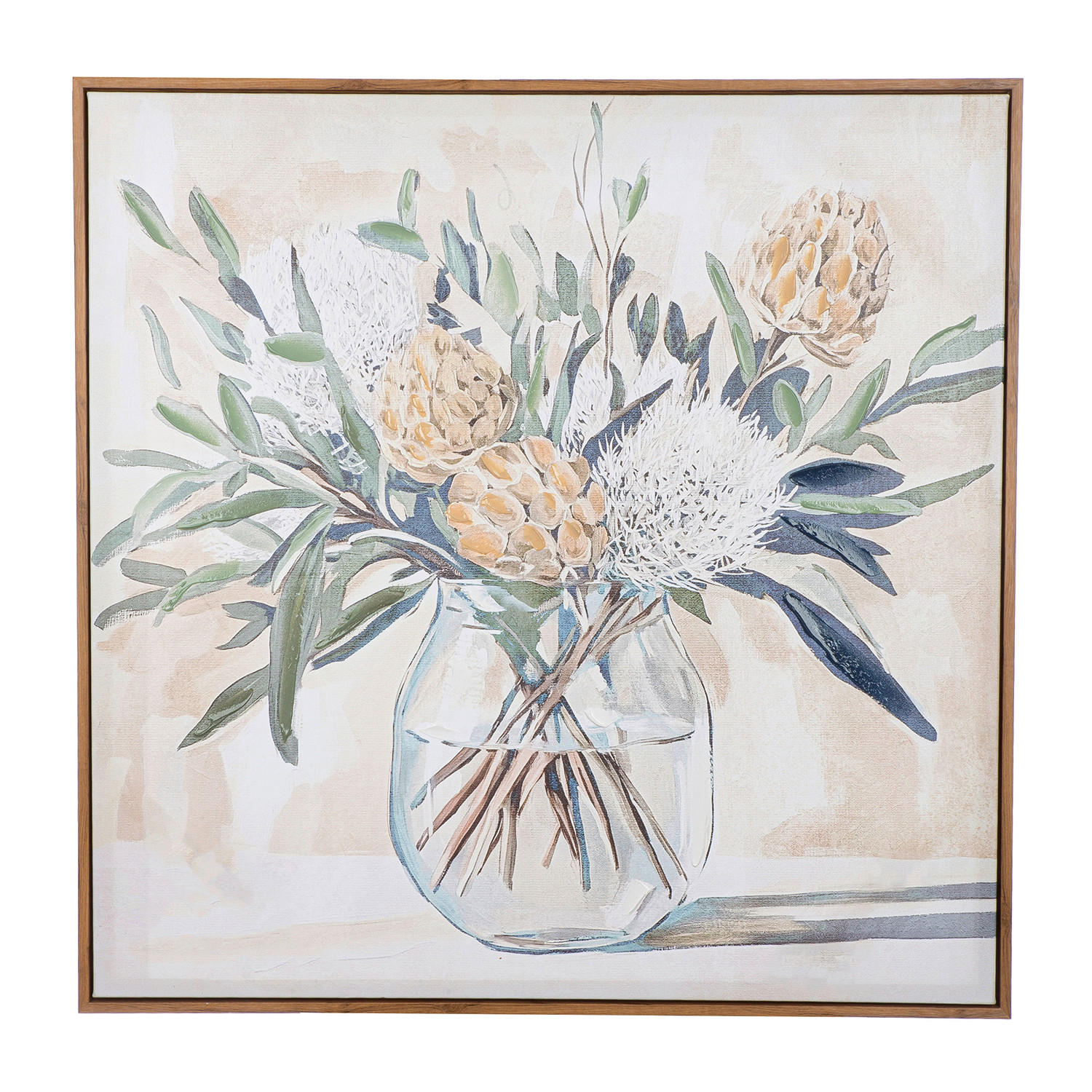 LEINWANDBILD Blumen Multicolor  - Hellbraun/Multicolor, Basics, Holz/Kunststoff (80/80/4cm)