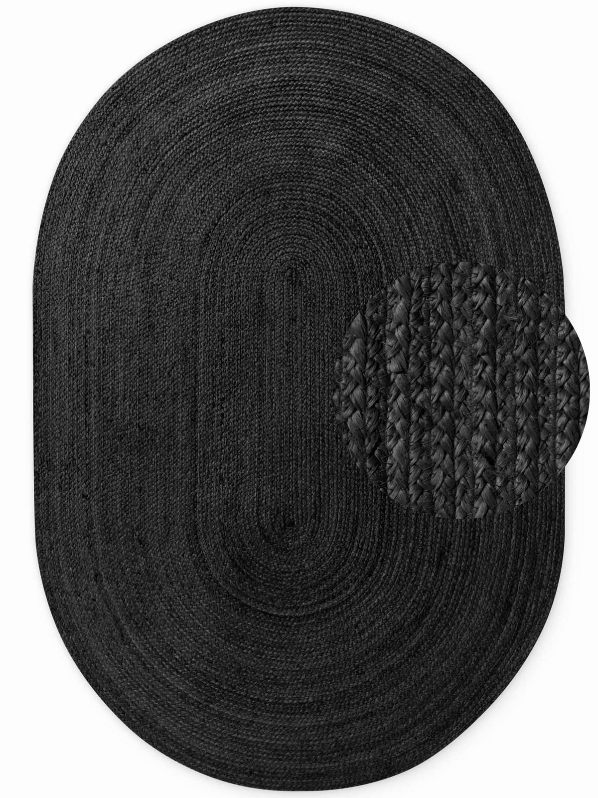 JUTETEPPICH 160/230 cm Jute Braided Schwarz  - Schwarz, Basics, Textil (160/230cm) - Hanse Home