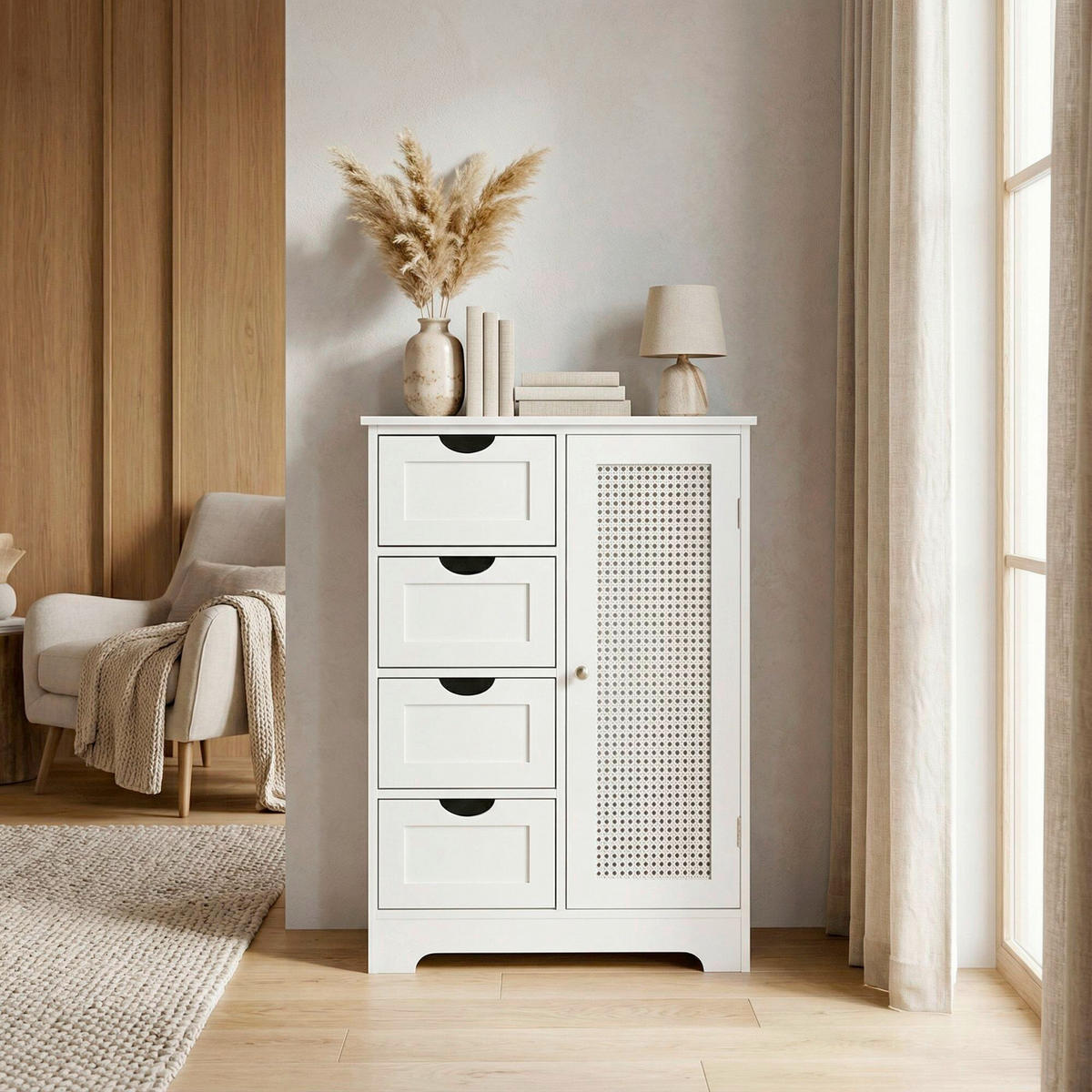 REGAL  55/80/30 cm Weiss  - Weiss, Design, Holzwerkstoff (55/80/30cm) - Livetastic