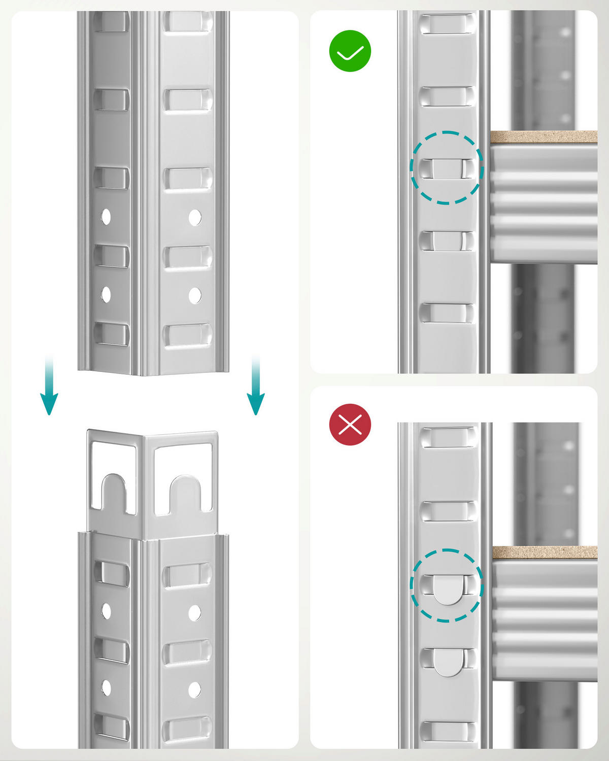 REGALELEMENT Silberfarben, Hellbraun  - Hellbraun/Silberfarben, Trend, Holzwerkstoff/Kunststoff (90/180/40cm) - Boxxx