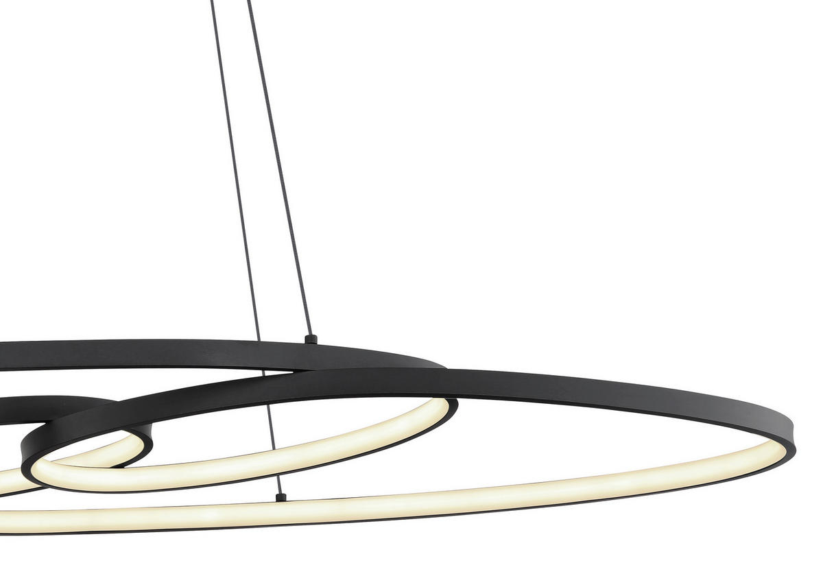 ZÁVĚSNÉ LED SVÍTIDLO, 100/36/122 cm - bílá/černá, Design, kov/plast (100/36/122cm) - Globo