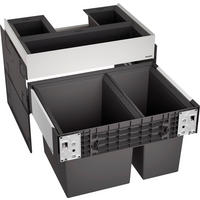 EINBAUABFALLSAMMLER 19 / 30 l  Metall, Kunststoff  - Edelstahlfarben/Schwarz, Kunststoff/Metall (56,2/45,8/45cm) - Blanco