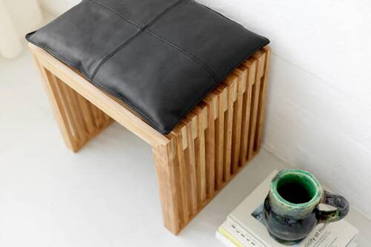 BANKAUFLAGE  - Schwarz, Design, Leder (45/3/35cm) - MID.YOU