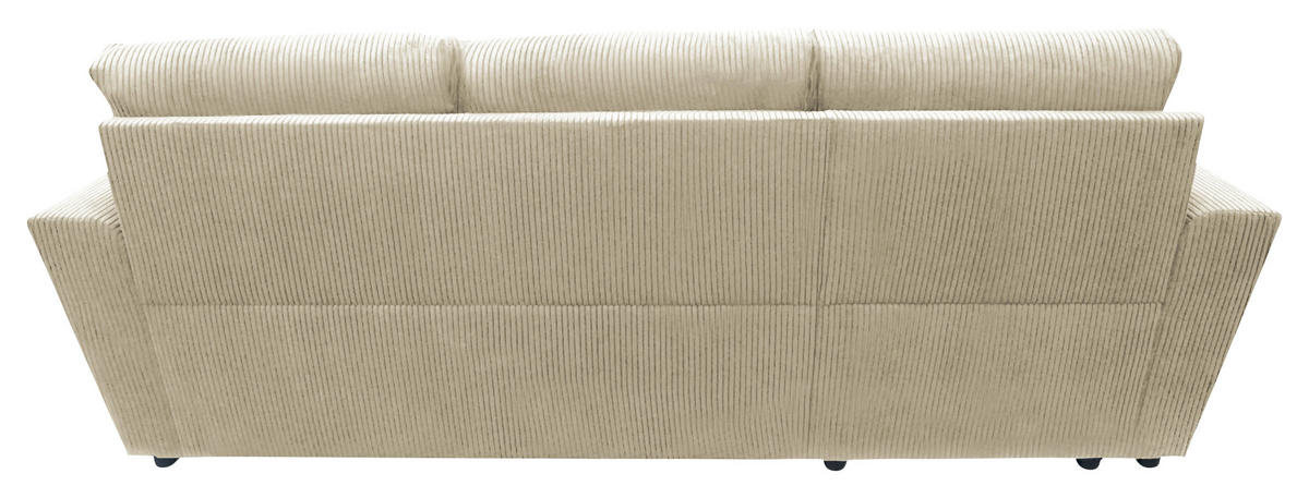 ECKSOFA in Cord Beige  155/231 cm  - Beige/Schwarz, Design, Kunststoff/Textil (155/231cm) - MID.YOU