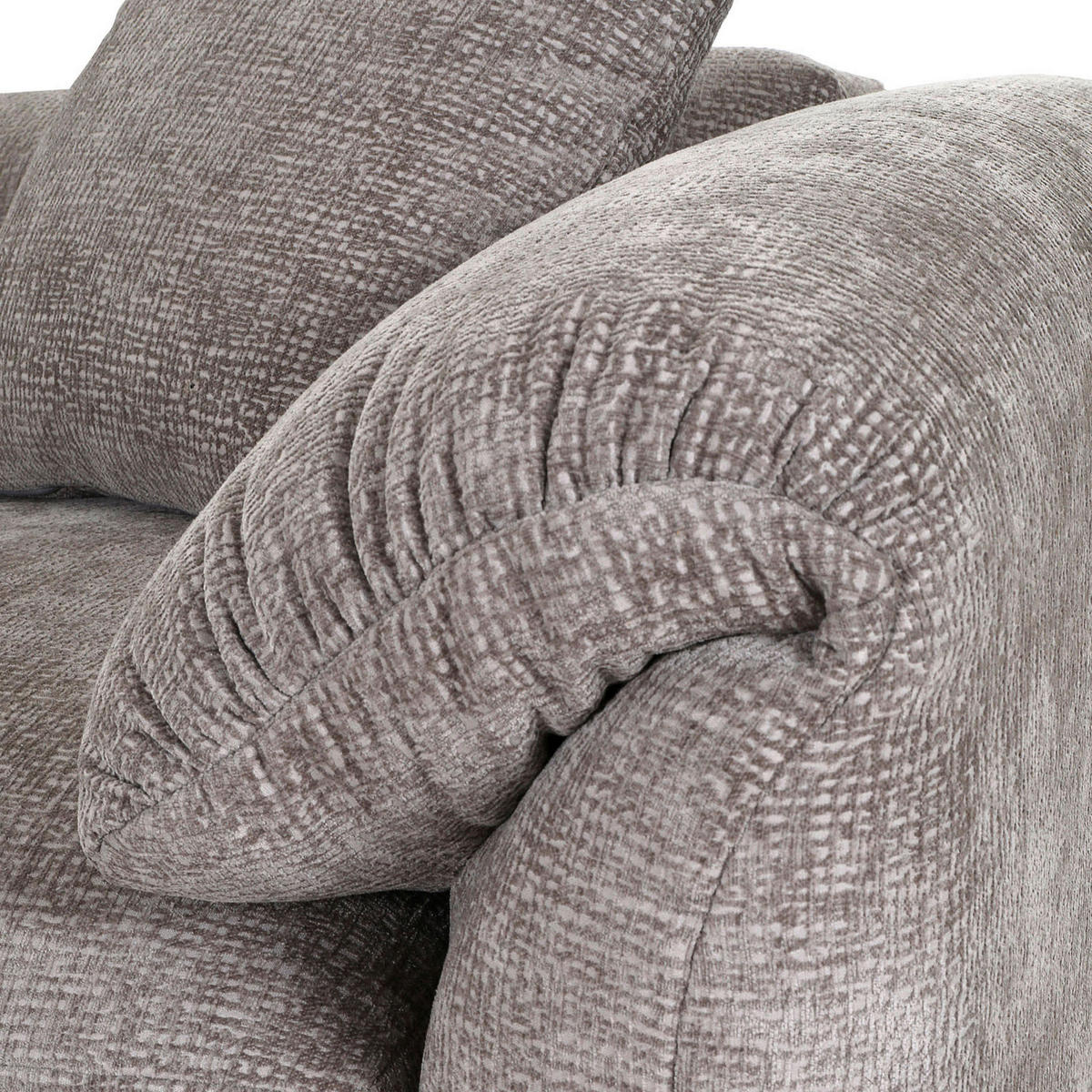 ECKSOFA in Flachgewebe Braun  - Schwarz/Braun, Modern, Kunststoff/Textil (239/317cm) - Carryhome