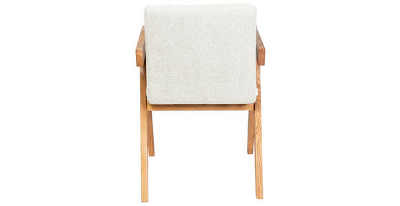 ARMLEHNSTUHL in Holz, Textil Beige  - Eichefarben/Beige, KONVENTIONELL, Holz/Textil (53,5/83/62cm) - Linea Natura