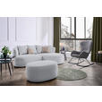 ECKSOFA in Flachgewebe Hellgrau  235/166 cm  - Hellbraun/Hellgrau, MODERN, Kunststoff/Textil (235/166cm) - Hom`in