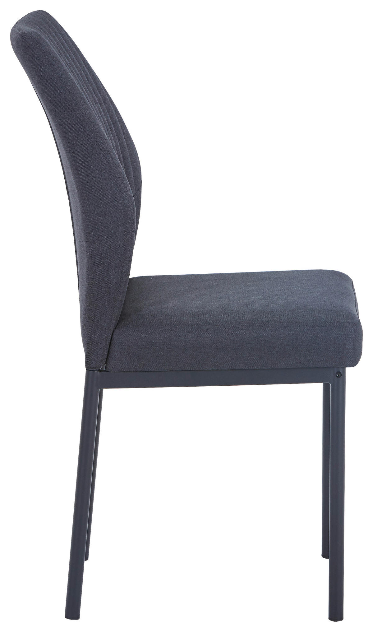 STUHL  in Eisen Leinenoptik Metall, Textil  - Dunkelgrau/Schwarz, MODERN, Textil/Metall (46/98/58,5cm) - Carryhome