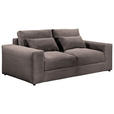 BIGSOFA Cord Mokka  - Schwarz/Mokka, KONVENTIONELL, Kunststoff/Textil (230/78/122cm) - Carryhome