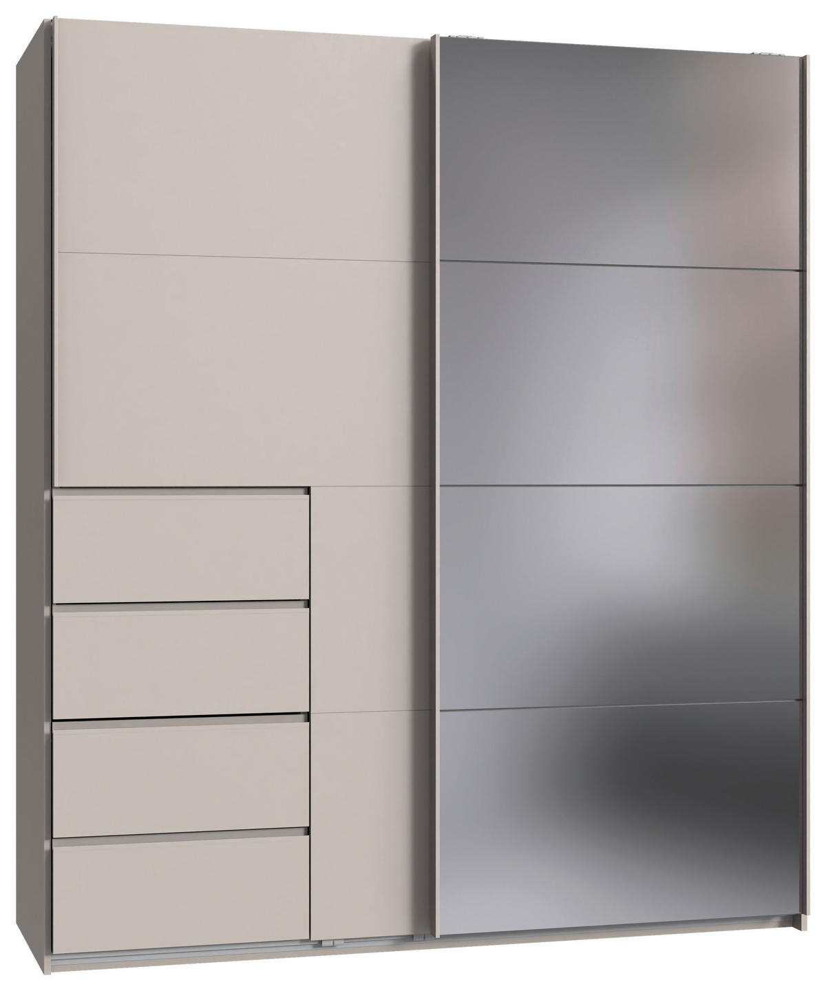 SCHWEBETÜRENSCHRANK Kaschmir  - Kaschmir, Konventionell, Glas/Holzwerkstoff (180/208/64cm) - Boxxx