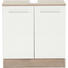 WASCHBECKENUNTERSCHRANK 60/62/33 cm - Chromfarben/Eichefarben, Design, Holzwerkstoff/Metall (60/62/33cm) - Xora WASCHBECKENUNTERSCHRANK 60/62/33 cm - Chromfarben/Eichefarben, Design, Holzwerkstoff/Metall (60/62/33cm) - Xora
