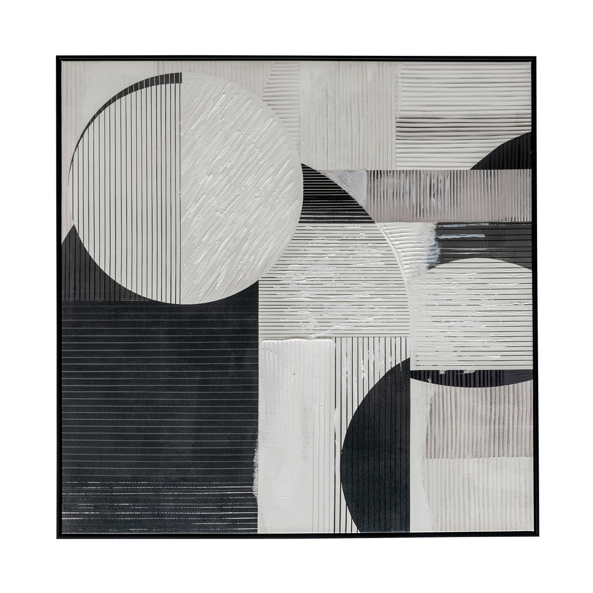 TISAK NA PLATNU     100/100 cm       - bijela/srebrne boje, Design, drvo/tekstil (100/100cm) - Monee