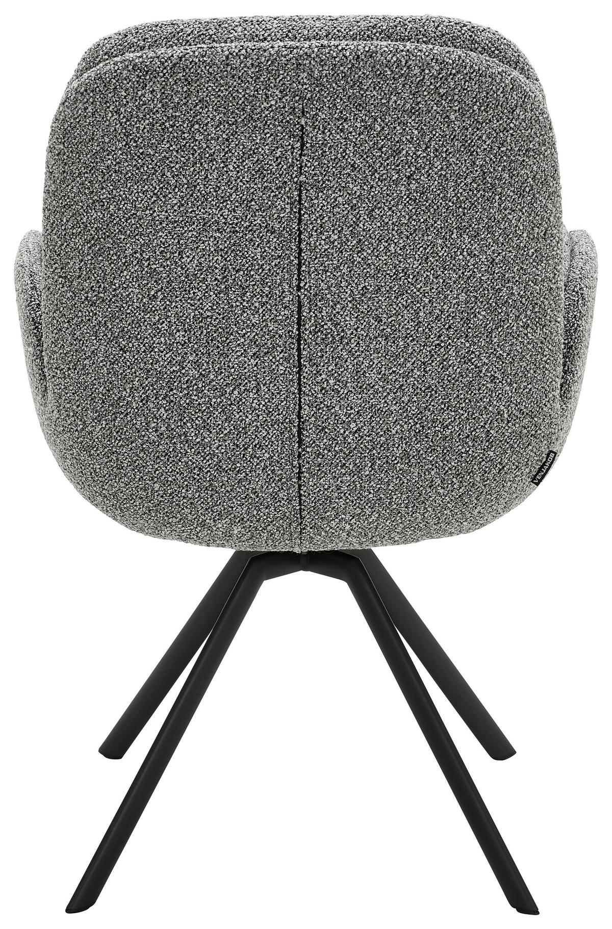 ARMLEHNSTUHL  in Struktur  - Anthrazit/Grau, Design, Textil/Metall (59/91/63cm) - Venjakob