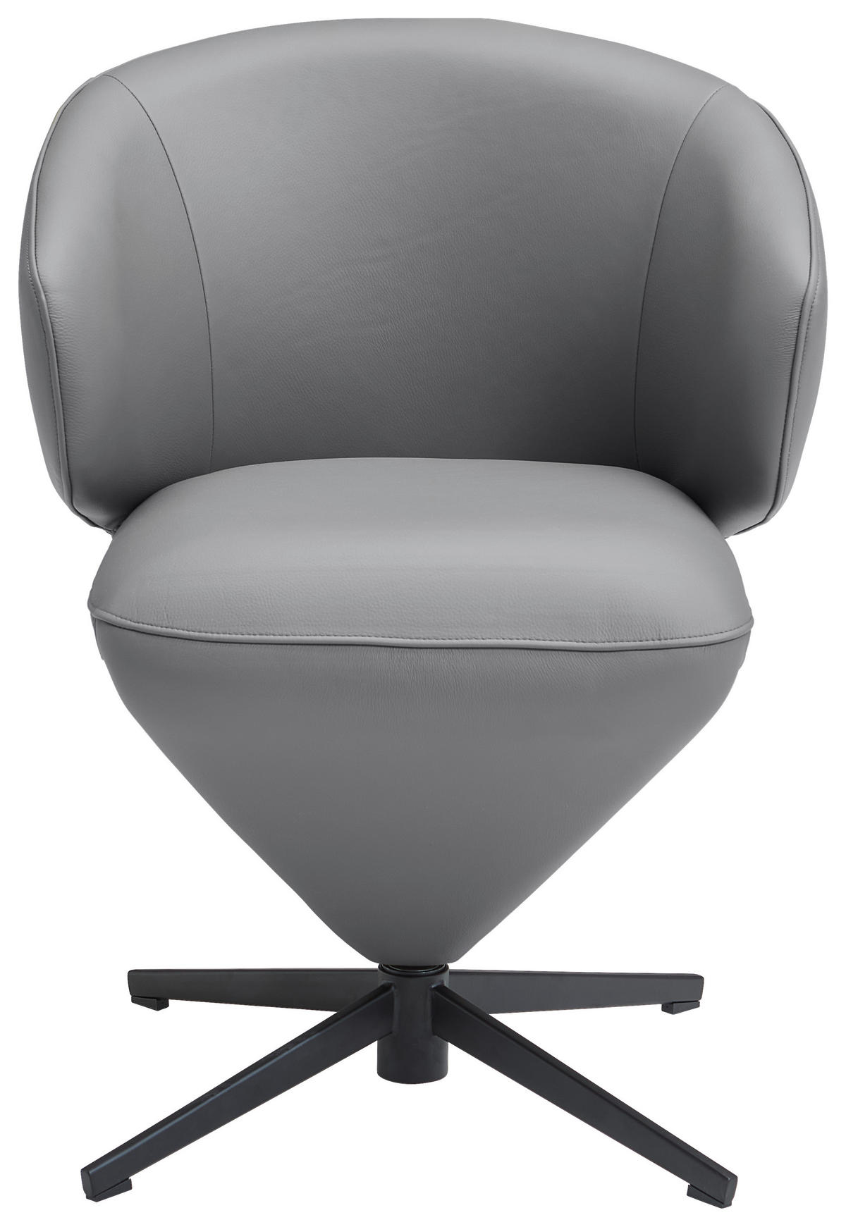 STOL MED ARMSTÖD järn äkta läder pigmenterad  - svart/antracit, Design, metall/läder (62/82/62cm) - Moderano