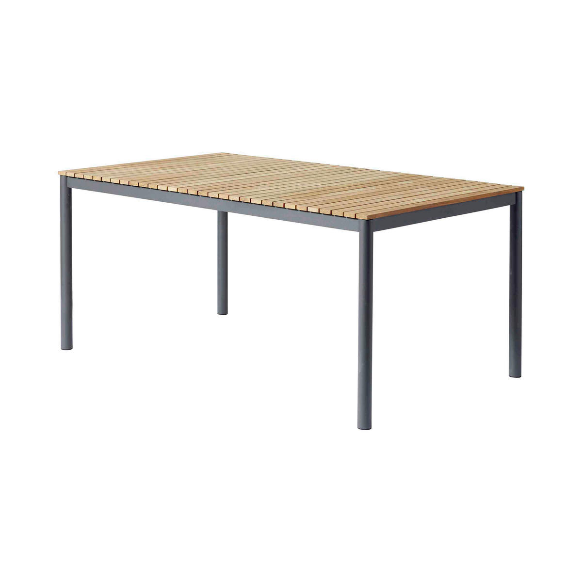 GARTENTISCH 167,5/100/74 cm Holz Anthrazit, Teakfarben rechteckig  - Anthrazit/Teakfarben, Konventionell, Holz/Metall (167,5/100/74cm) - Gardenson
