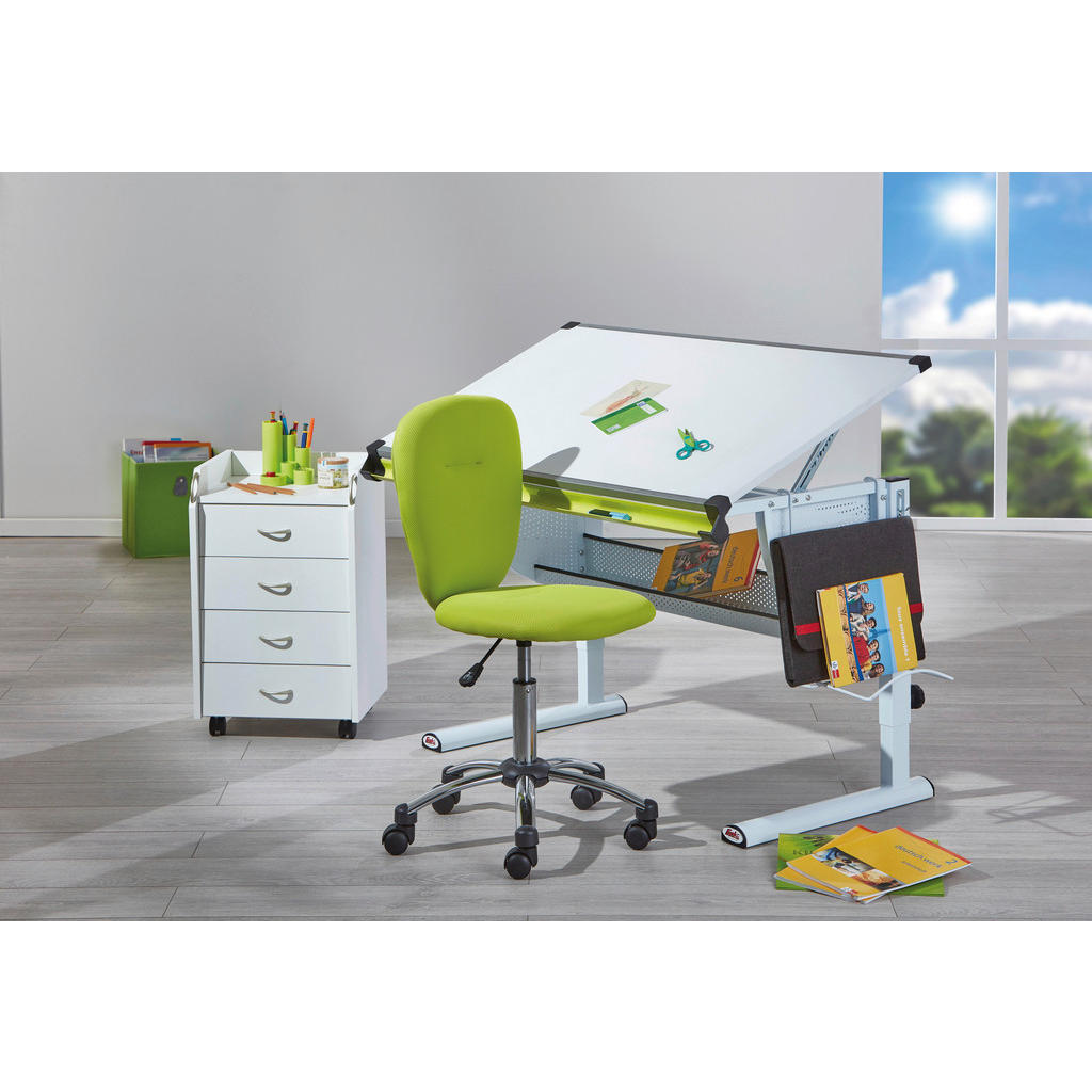 Thumbnail - Mid.you Jugendschreibtisch Interlink Matts 9980670, Grün, Weiß, Pink, Metall, Holzwerkstoff, rechteckig, Wange, 73x63x11...