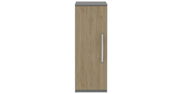 AKTENSCHRANK Grau, Eichefarben - Eichefarben/Grau, KONVENTIONELL, Holzwerkstoff (40/111,7/43cm) - Moderano
