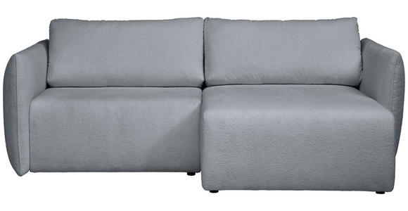 ECKSOFA Hellgrau Jersey Rückenkissen, Bettkasten, Schlaffunktion, Rücken echt, Liegefläche im Originalstoff  - Hellgrau/Schwarz, KONVENTIONELL, Kunststoff/Textil (238/148cm) - Carryhome