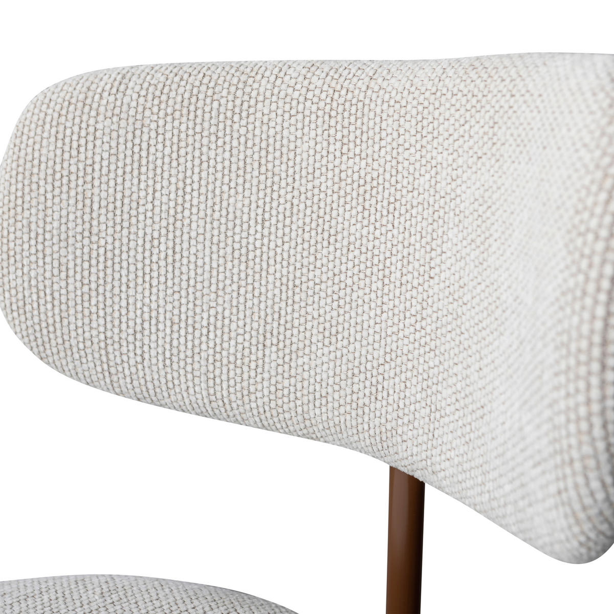 STUHL-SET 2 Stück  in Eisen Webstoff  - Braun/Weiß, MODERN, Textil/Metall (48/75/53cm) - Livetastic