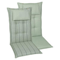 SESSEL-/WENDEAUFLAGE Streifen  - Salbeigrün, Design, Textil (50/7/120cm)