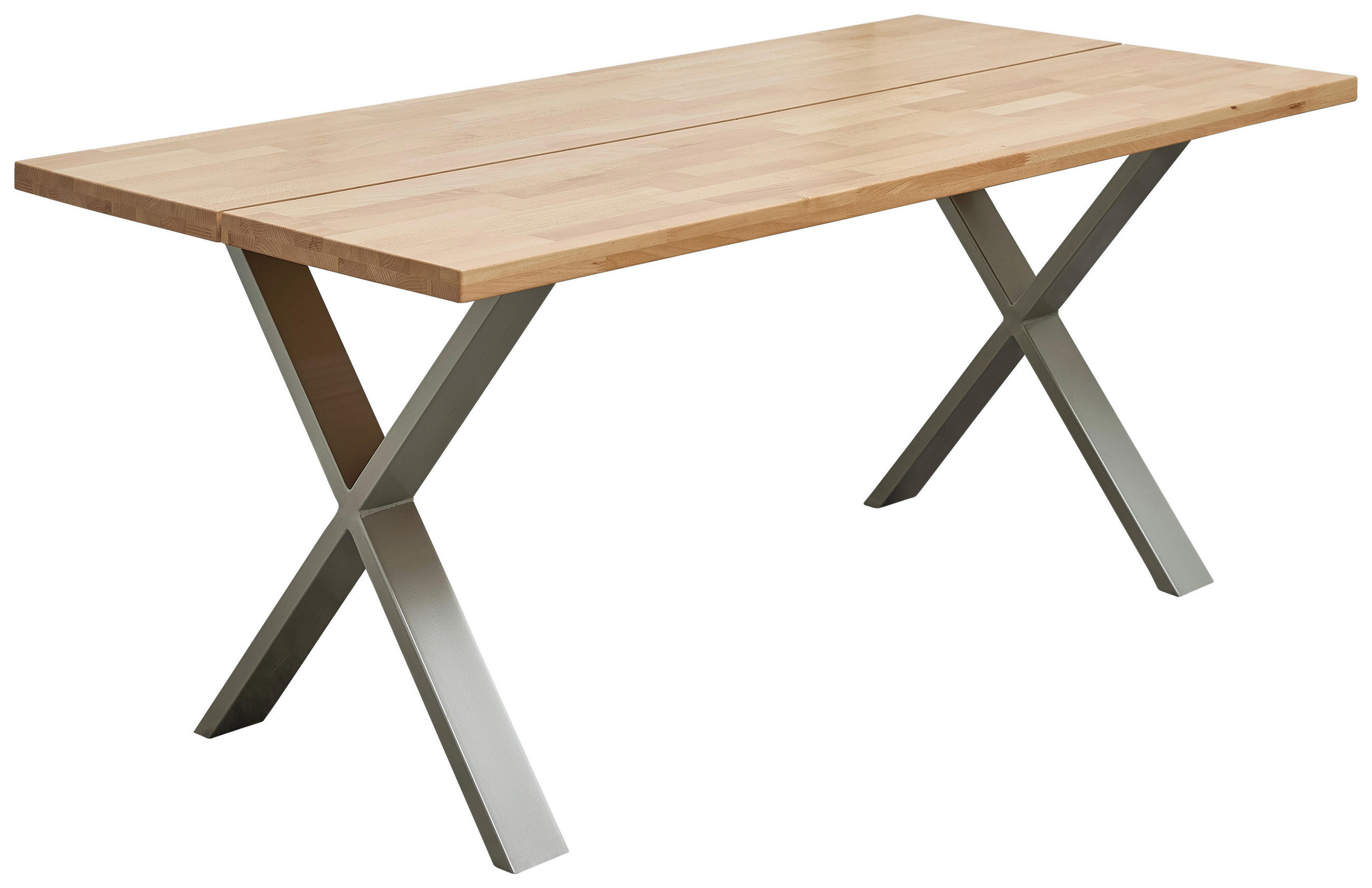 E-shop Carryhome JEDÁLENSKÝ STÔL, jadrový buk, farba buka, niklová, 180/90/74 cm