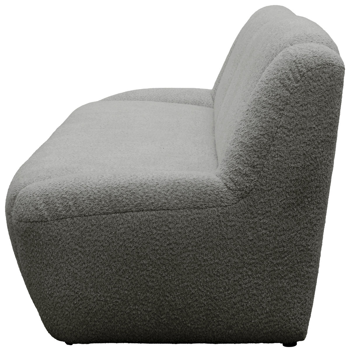 3-SITZER-SOFA 100 034 Chenille Graphitfarben  - Creme/Schwarz, MODERN, Kunststoff/Textil (197/82/93cm) - Livetastic