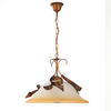 HÄNGELEUCHTE 40/40/90 cm   - Perlmutt/Bronzefarben, KONVENTIONELL, Glas/Metall (40/40/90cm)