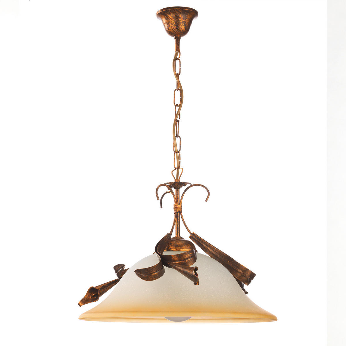 HÄNGELEUCHTE 40/40/90 cm   - Perlmutt/Bronzefarben, KONVENTIONELL, Glas/Metall (40/40/90cm)