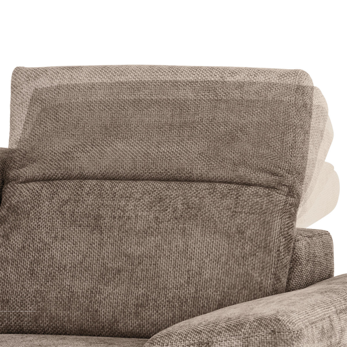 ECKSOFA ROYCE Schlammfarben Struktur  - Schlammfarben/Schwarz, MODERN, Textil/Metall (194/283cm) - MID.YOU