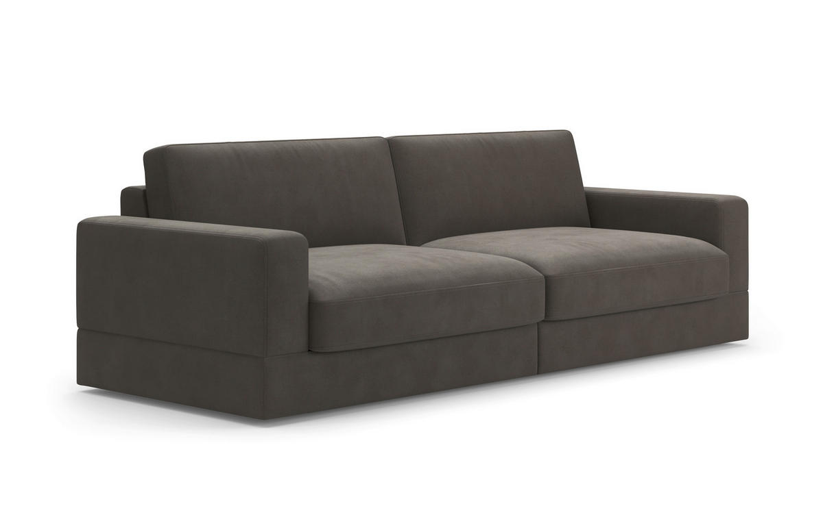 SOFAELEMENT Flachgewebe Graphitfarben  - Schwarz/Graphitfarben, Modern, Kunststoff/Textil (132/87/108cm) - Sit & More