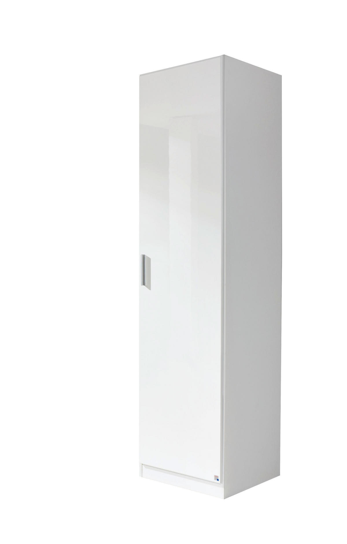 DREHTÜRENSCHRANK in Weiss, Weiss Hochglanz  - Weiss Hochglanz/Weiss, Design, Holzwerkstoff/Kunststoff (47/197/54cm) - Carryhome