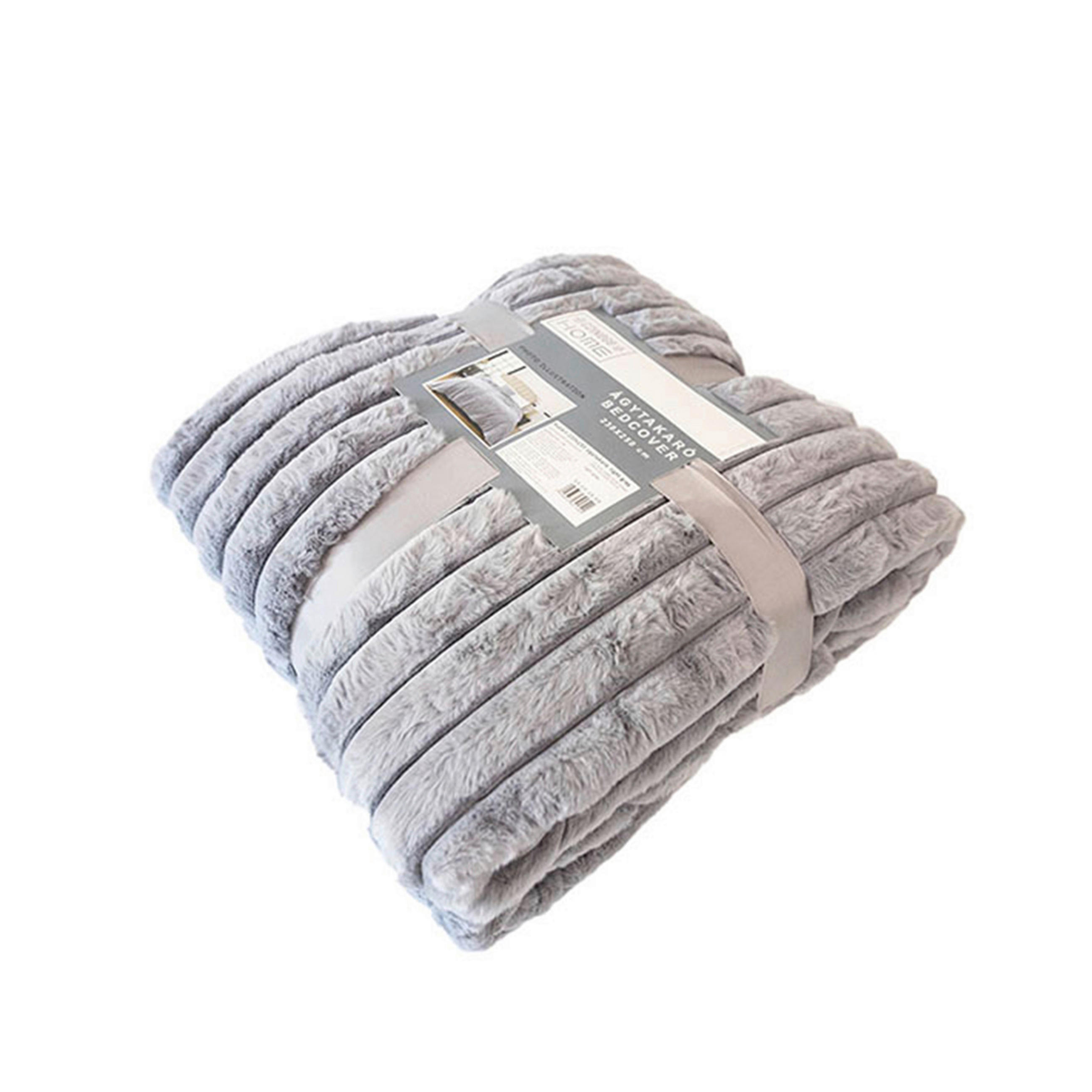 ÁGYTAKARÓ  - világosszürke, Basics, textil (230/4/250cm)