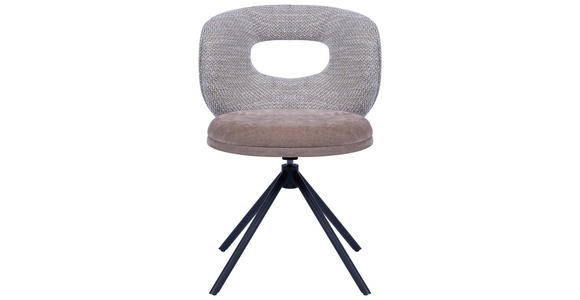 STUHL - Schwarz/Braun, Design, Textil/Metall (58/80/60cm) - Novel