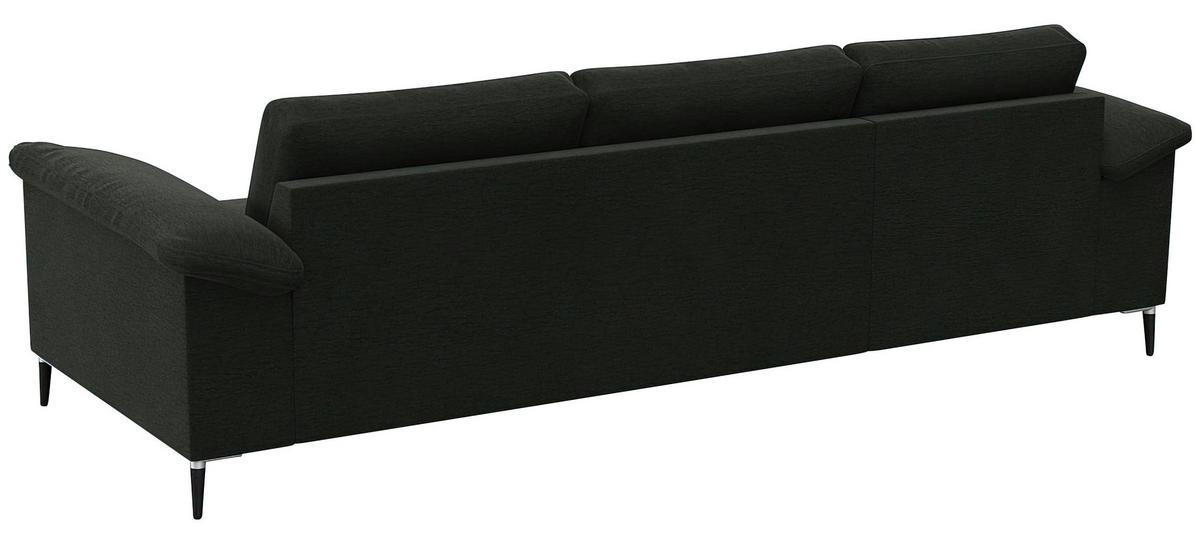 ECKSOFA Waldgrün Flachgewebe  - Waldgrün/Alufarben, Design, Textil/Metall (159/242cm) - Livetastic