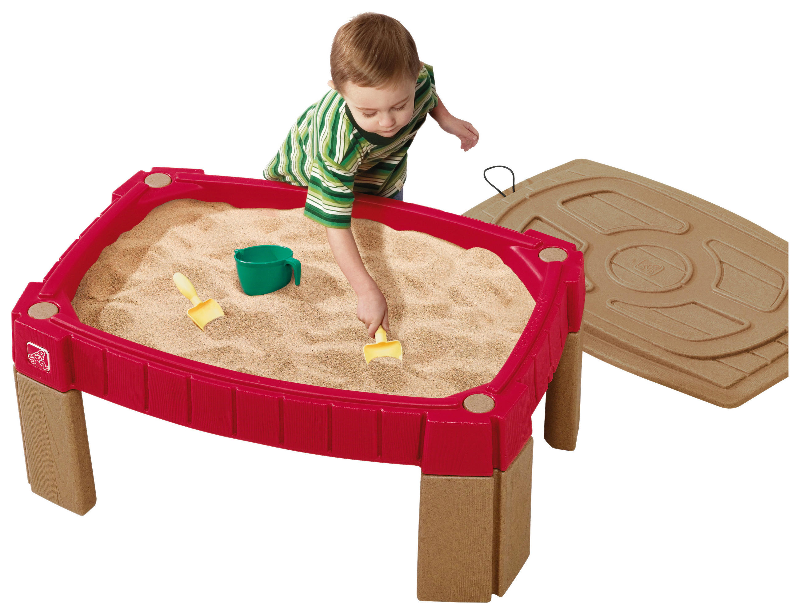 Sand- und Wassertisch Step2 Mit Sandspielzeug Rot/Beige