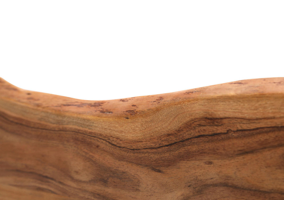 ESSTISCH Akazie massiv rechteckig Naturfarben, Schwarz  - Schwarz/Naturfarben, MODERN, Holz/Metall (180/90/75cm) - Livetastic