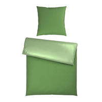 WENDEBETTWÄSCHE 2-teilig Satin 155/220 cm  - Hellgrün, Textil (155/220cm) - Bio:Vio