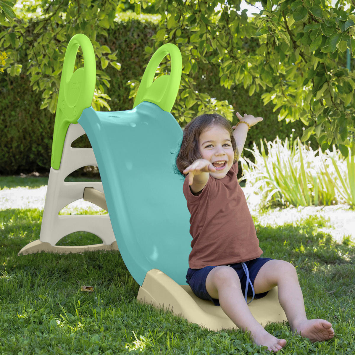 KINDERRUTSCHE  - Pastellblau, Basics, Kunststoff (24,50/119,50/44,70cm) - SMOBY