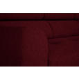 ECKSOFA in Chenille Rot  280/205 cm  - Rot/Schwarz, Design, Textil/Metall (280/205cm) - Xora