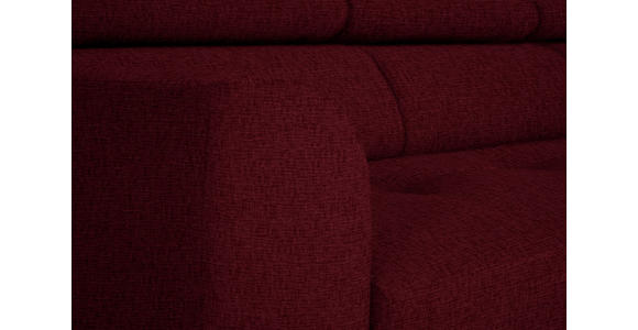 ECKSOFA in Chenille Rot  280/205 cm  - Rot/Schwarz, Design, Textil/Metall (280/205cm) - Xora