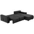ECKSOFA Graphitfarben Chenille  - Graphitfarben/Grau, KONVENTIONELL, Kunststoff/Textil (293/205cm) - Carryhome