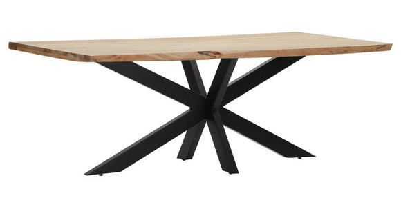 TISCHPLATTE      - Akaziefarben, Design, Holz (220/100/5cm) - Landscape
