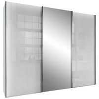 SCHWEBETÜRENSCHRANK in Weiss  - Chromfarben/Weiss, Konventionell, Glas/Holzwerkstoff (250/217/67cm) - Dieter Knoll