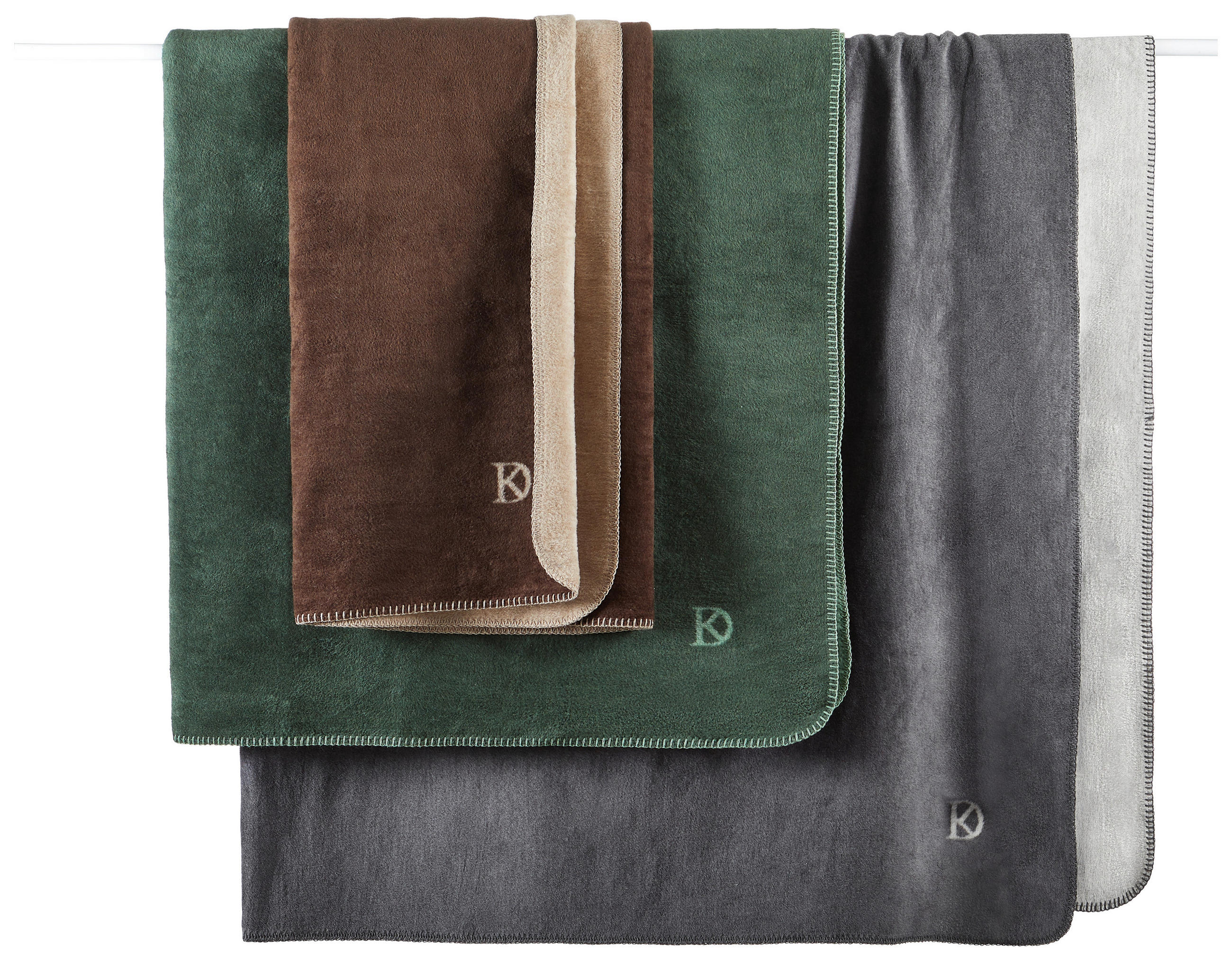 WOHNDECKE FRAME 150/200 cm  - Silberfarben/Dunkelblau, Design, Textil (150/200cm) - Dieter Knoll