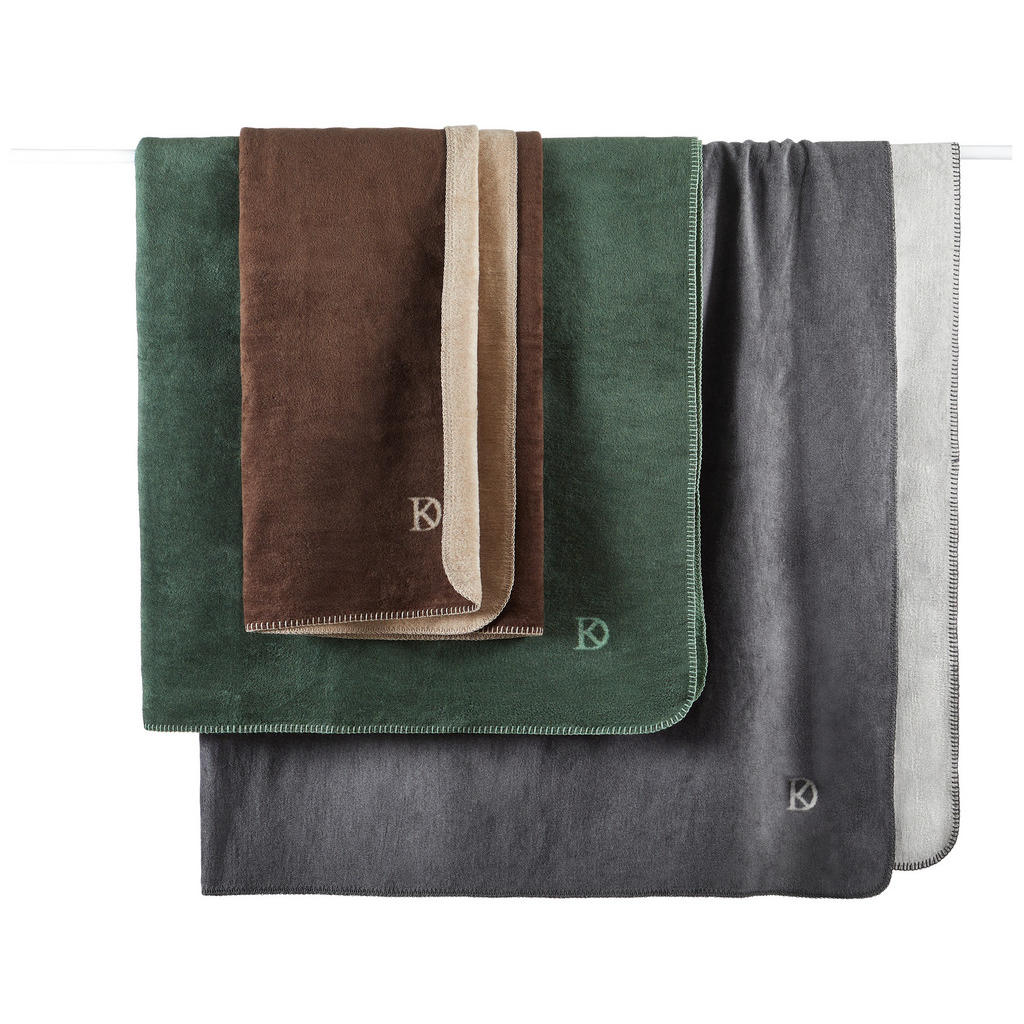 Thumbnail - Dieter Knoll Wohndecke Frame, Taupe, Braun, Textil, Abstraktes, 150x200 cm, atmungsaktiv, Double face, Wohntextilien, De...