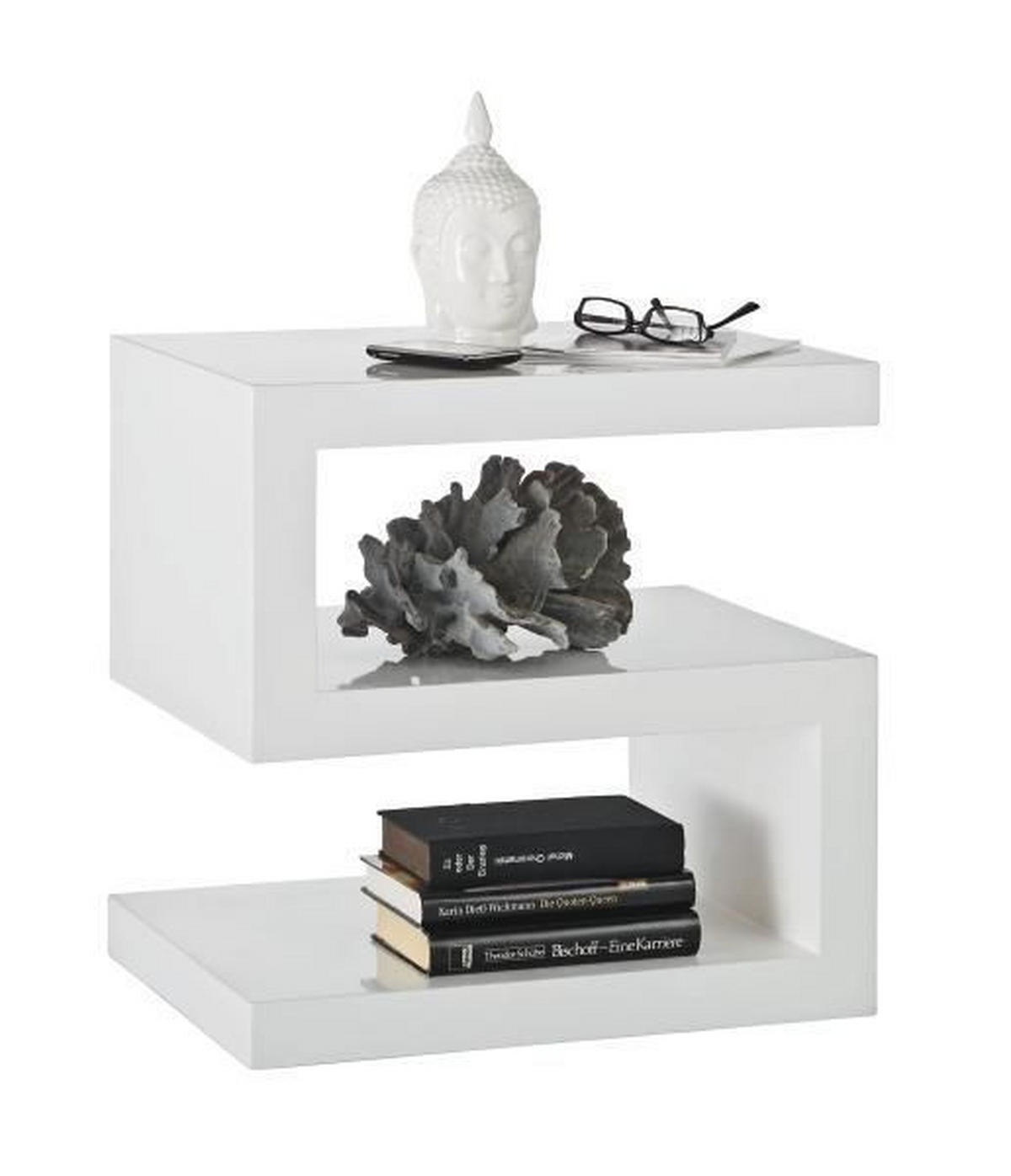 MIZICA, 50/50/38 cm bela  - bela, Basics, leseni material (50/50/38cm) - Xora